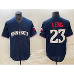 Minnesota Twins #23 Royce Lewis Navy KLUNKIM Cool Base Stitched Jersey