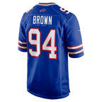 B.Bills #94 Andrew Brown Royal KLUNKIM Game Jersey