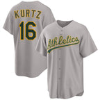 Oakland Athletics #16 Nick Kurtz Gray KLUNKIM 2024 Away Limited Stitched Jersey
