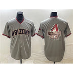 Arizona Diamondbacks Gray KLUNKIM Team Big Logo Cool Base Stitched Jersey 2