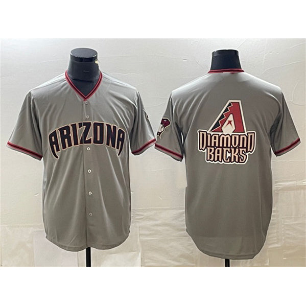Arizona Diamondbacks Gray KLUNKIM Team Big Logo Cool Base Stitched Jersey 2