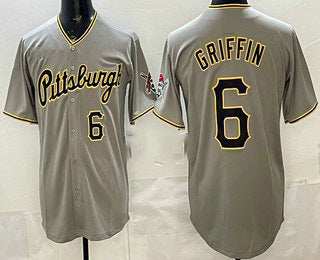 Pittsburgh Pirates #6 Konnor Griffin Grey KLUNKIM Limited Jersey
