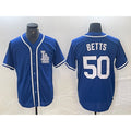 Los Angeles Dodgers #50 Mookie Betts Blue KLUNKIM Cool Base Stitched Jersey