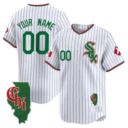 Custom Chicago White Sox Mexico Vapor Premier Limited Jersey - Illinois Patch - White 2 KLUNKIM