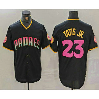 San Diego Padres #23 Fernando Tatis Jr Black KLUNKIM 20th Anniversary Cool Base Stitched Jersey
