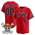 Custom Detroit Tigers x One Piece Red KLUNKIM Vapor Premier Limited Jersey - Stitched