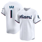 Miami Marlins #1 Dad White KLUNKIM Home Limited Jersey