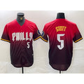 Philadelphia Phillies #5 Bryson Stott Red KLUNKIM 2024 City Player Number Cool Base Jersey