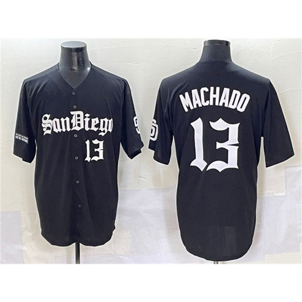 San Diego Padres #13 Manny Machado Black KLUNKIM Gothic Edition Vapor Limited Stitched Jersey