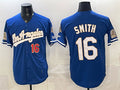 Los Angeles Dodgers #16 Will Smith Royal KLUNKIM 2026 Gold Collection 9x & B2B Champs Patch Stitched Jersey