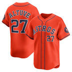 Houston Astros #27 Jose Altuve Orange KLUNKIM Alternate Limited Player Jersey