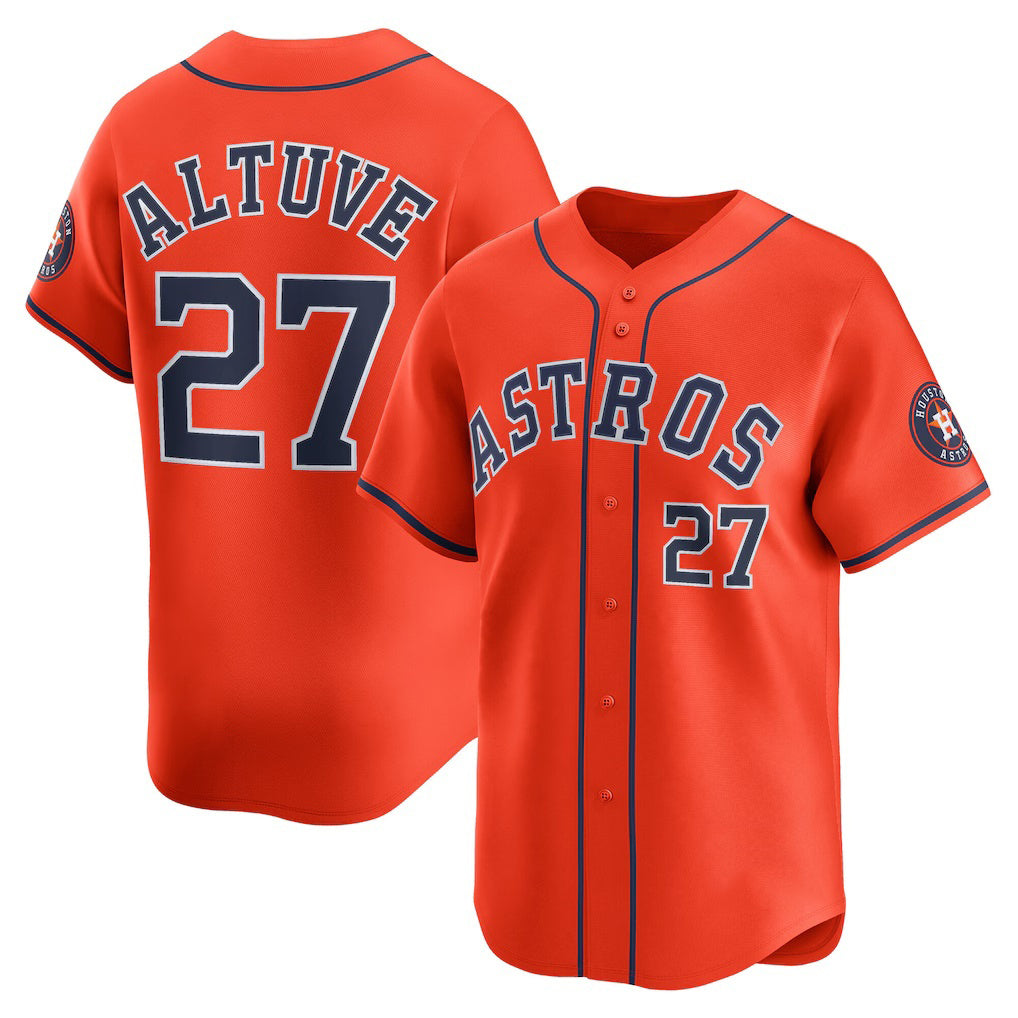 Houston Astros #27 Jose Altuve Orange KLUNKIM Alternate Limited Player Jersey