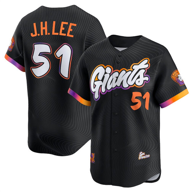 San Francisco Giants #51 Jung Hoo Lee Black KLUNKIM Anthracite 2025 City Connect Limited Stitched Jersey