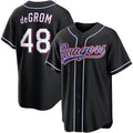 Texas Rangers #48 Jacob Degrom 2026 Black KLUNKIM Out Fashion Jersey