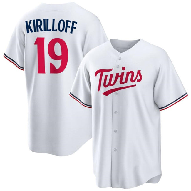 Minnesota Twins #19 Alex Kirilloff White KLUNKIM Cool Base Stitched Jerseys