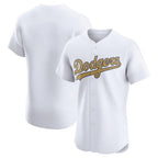 Los Angeles Dodgers Blank Player White Gold KLUNKIM Limited Elite Home Stitched Jerseys