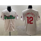 Philadelphia Phillies #12 Kyle Schwarber White KLUNKIM Phanatic Cool Base Stitched Jersey