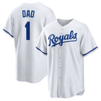 Kansas City Royals #1 Dad White KLUNKIM Home Replica Jersey