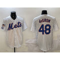 New York Mets #48 Jacob DeGrom White KLUNKIM 2025 Spring Training Cool Base Stitched Jersey