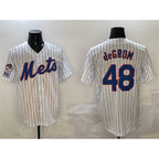 New York Mets #48 Jacob DeGrom White KLUNKIM 2025 Spring Training Cool Base Stitched Jersey