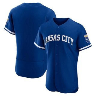 Kansas City Royals Blank Blue KLUNKIM Flex Base Stitched Jersey