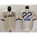 Los Angeles Dodgers #22 Clayton Kershaw Cream KLUNKIM 2024 City Connect Limited Jersey