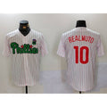 Philadelphia Phillies #10 J.T. Realmuto White Green KLUNKIM Cool Base Stitched Jersey 2