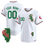 Custom Chicago White Sox Mexico Vapor Premier Limited Jersey ¨C Illinois Patch ¨C White KLUNKIM