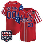 Custom St. Louis Cardinals America 250 Edition Vapor Premier Limited Red KLUNKIM Stitched Jerseys