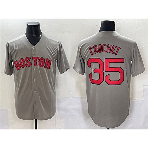 Boston Red Sox #35 Garrett Crochet Gray KLUNKIM Cool Base Stitched Jersey