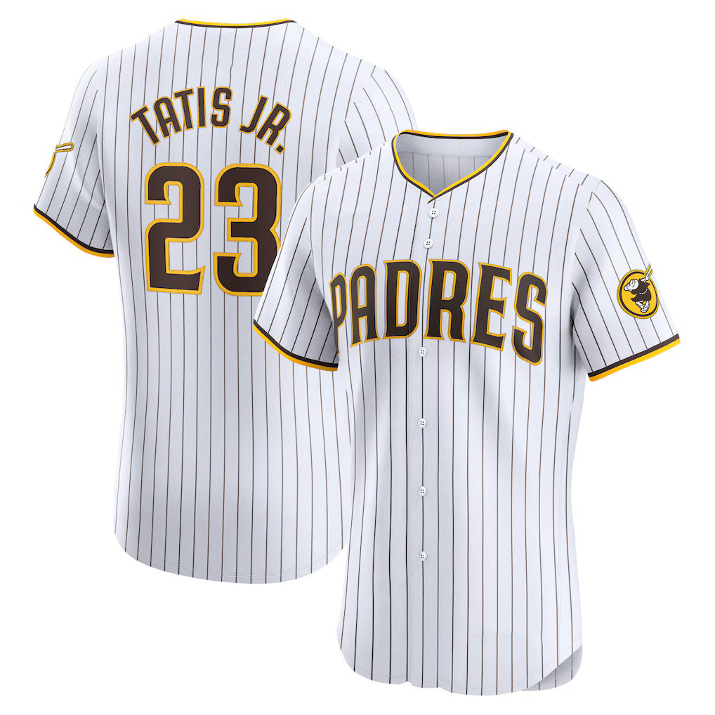 San Diego Padres #23 Fernando Tatis Jr. White KLUNKIM Home Elite Jersey