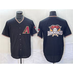 Arizona Diamondbacks Black KLUNKIM Team Big Logo Cool Base Stitched Jersey