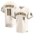 Milwaukee Brewers #11 Jackson Chourio Cream KLUNKIM Home Limited Jersey