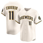 Milwaukee Brewers #11 Jackson Chourio Cream KLUNKIM Home Limited Jersey