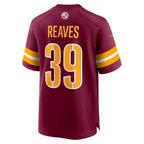 W.Commanders #39 Jeremy Reaves Burgundy KLUNKIM Game Jersey 2