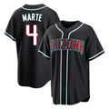 Arizona Diamondbacks #4 Ketel Marte Player Black KLUNKIM Home Game Stitched Jerseys
