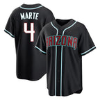 Arizona Diamondbacks #4 Ketel Marte Player Black KLUNKIM Home Game Stitched Jerseys