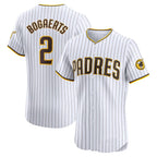San Diego Padres #2 Xander Bogaerts White KLUNKIM Home Elite Jersey