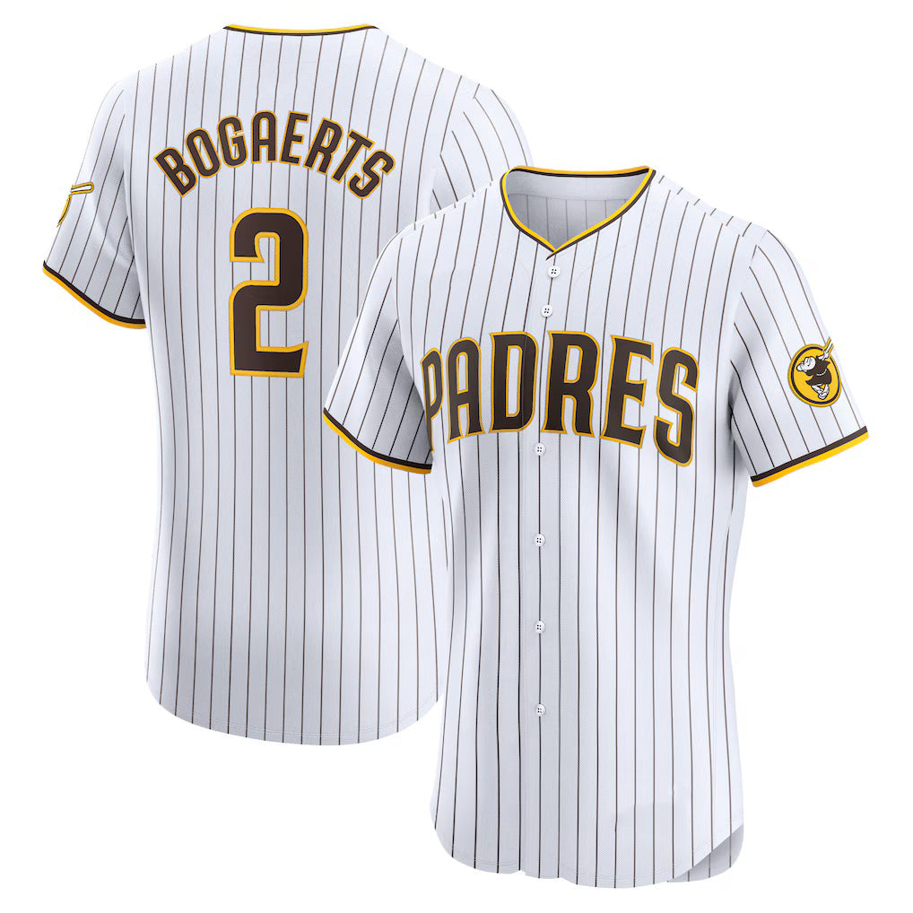 San Diego Padres #2 Xander Bogaerts White KLUNKIM Home Elite Jersey