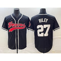 Atlanta Braves #27 Austin Riley Black KLUNKIM Cool Base Stitched Jersey