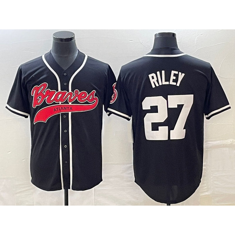 Atlanta Braves #27 Austin Riley Black KLUNKIM Cool Base Stitched Jersey