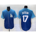 Los Angeles Dodgers #17 Shohei Ohtani Blue KLUNKIM Stitched Jersey