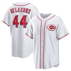 Cincinnati Reds #44 Elly De La Cruz White KLUNKIM Home Replica Jersey