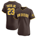 San Diego Padres #23 Fernando Tatis Jr. Brown KLUNKIM Road Elite Jersey