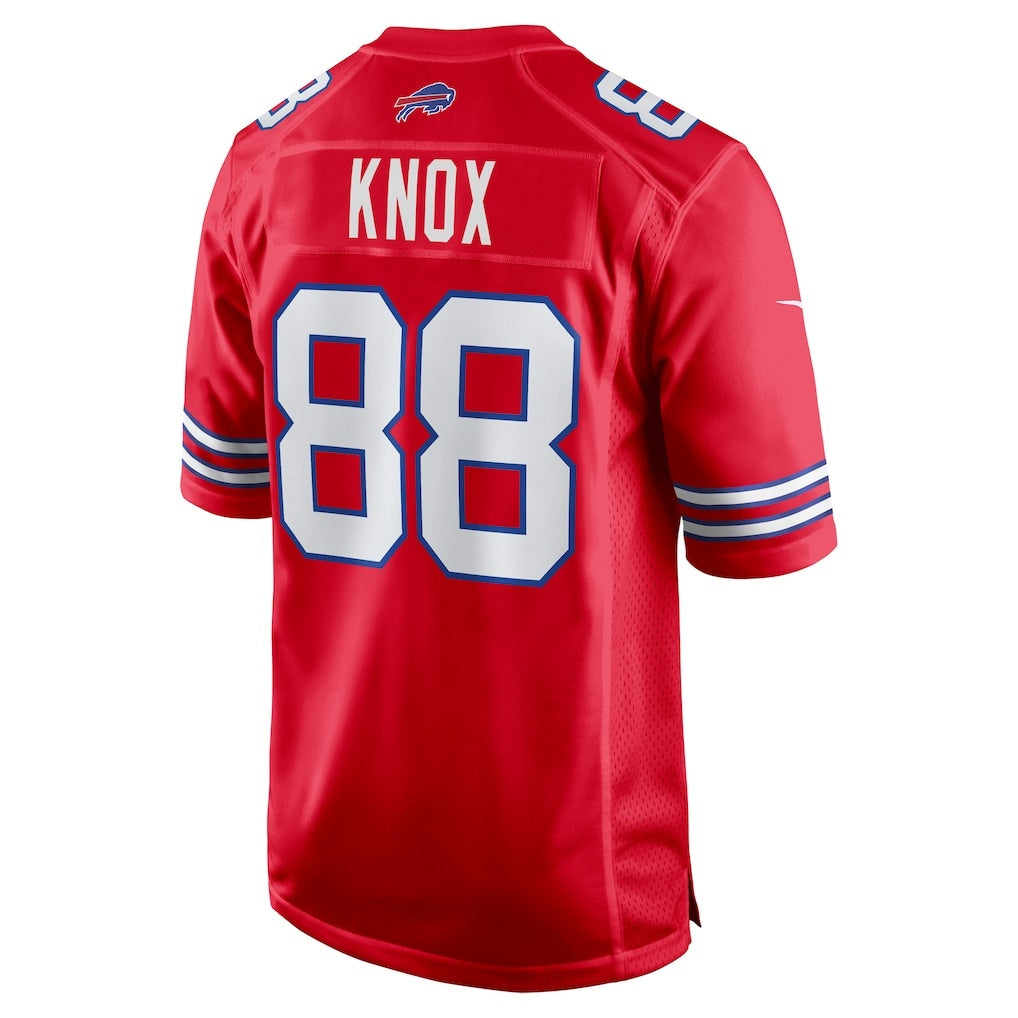 B.Bills #88 Dawson Knox Red KLUNKIM Alternate Game Jersey