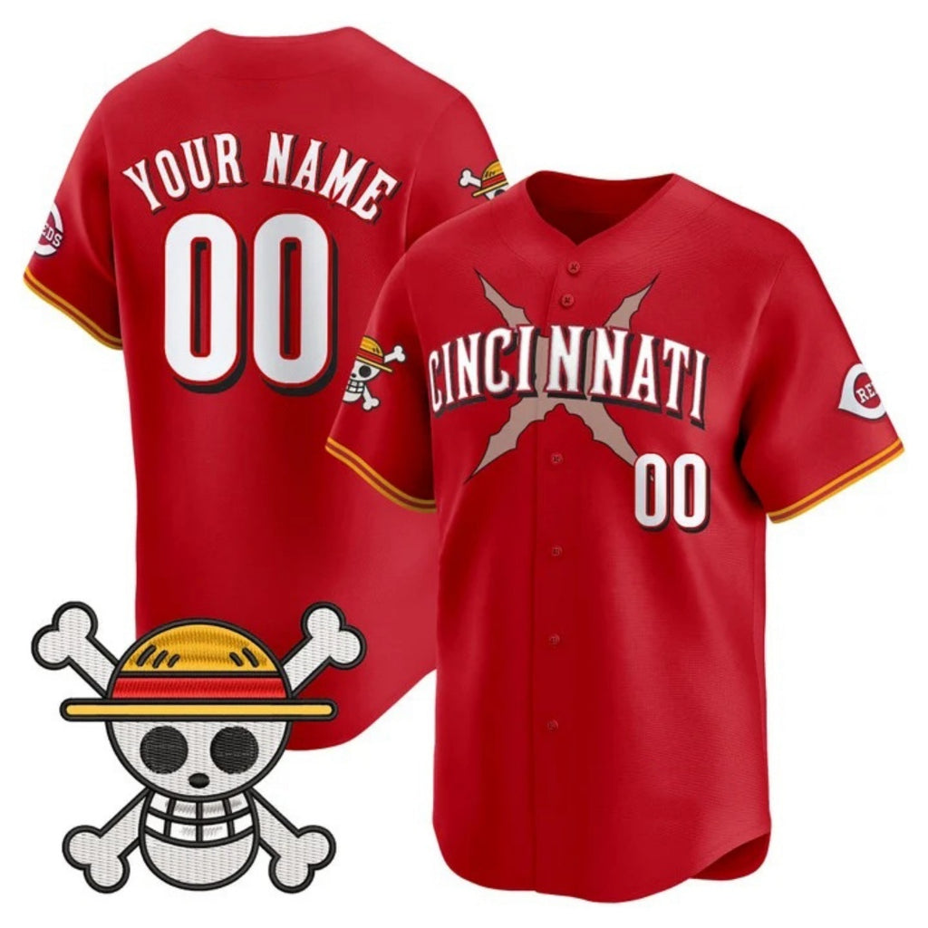Custom Cincinnati Reds x One Piece Red KLUNKIM Vapor Premier Limited Jersey - Stitched