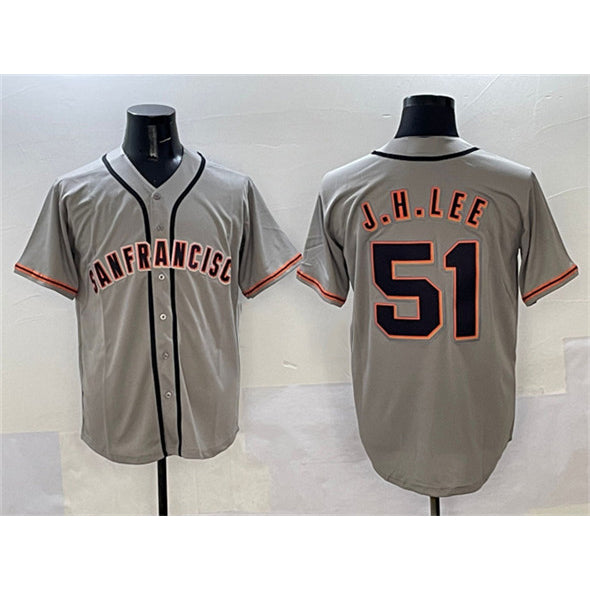 San Francisco Giants #51 Jung Hoo Lee Gray KLUNKIM Cool Base Stitched Jersey 2