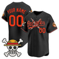 Custom Baltimore Orioles x One Piece Black KLUNKIM Vapor Premier Limited Jersey - Stitched