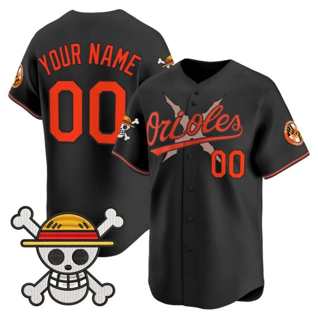 Custom Baltimore Orioles x One Piece Black KLUNKIM Vapor Premier Limited Jersey - Stitched