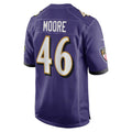 B.Ravens #46 Nick Moore Purple KLUNKIM Game Jersey